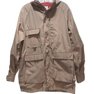 Vintage Woolrich Mens Jacket Tan Sz Small Mountain Parka Cotton Blend Chore coat